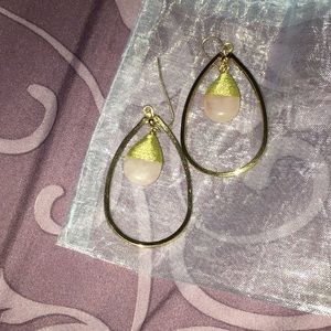 Gold tear drop earrings